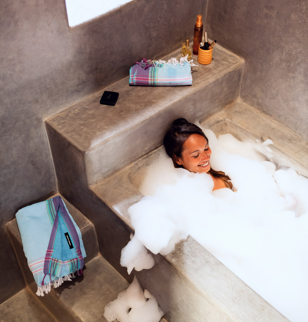 Serviette de plage en Kikoy Tiwi